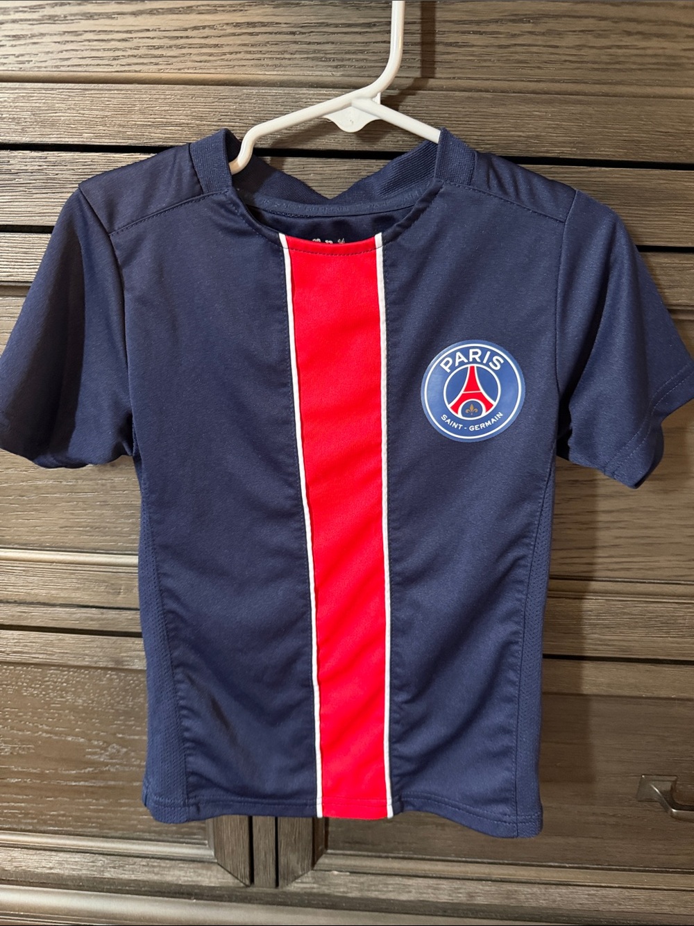 Kids Navy & Red Soccer Jersey